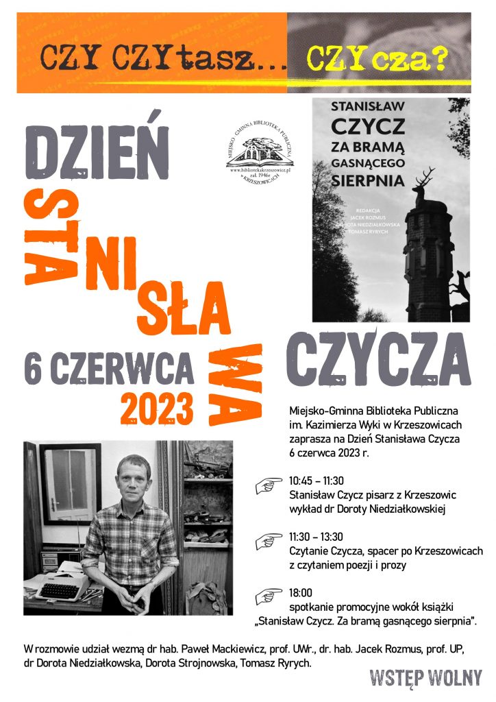 grafika przedstawia plakat Dnia Stanisława Czycza