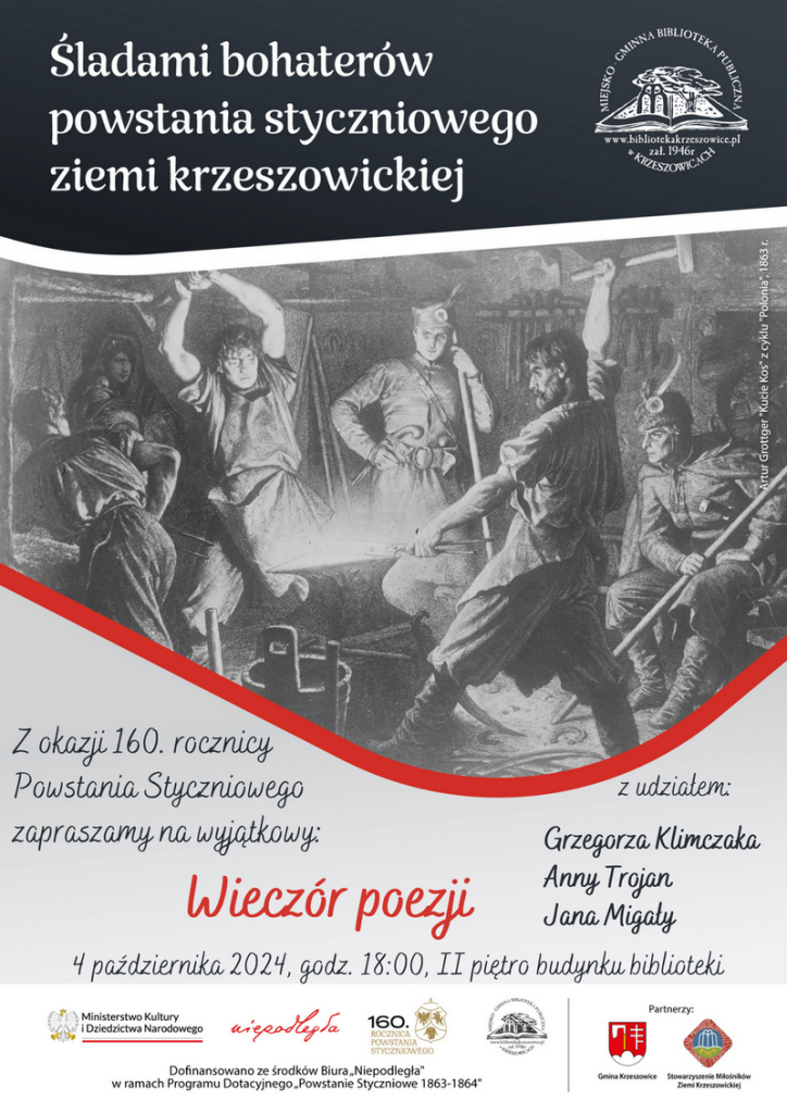 grafika przedstawia plakat Wieczoru Poezji