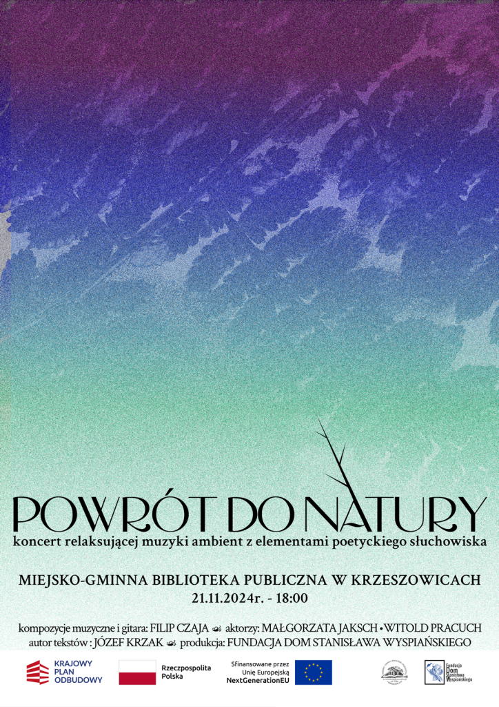 grafika przedstawia plakat koncertu Powrót do natury