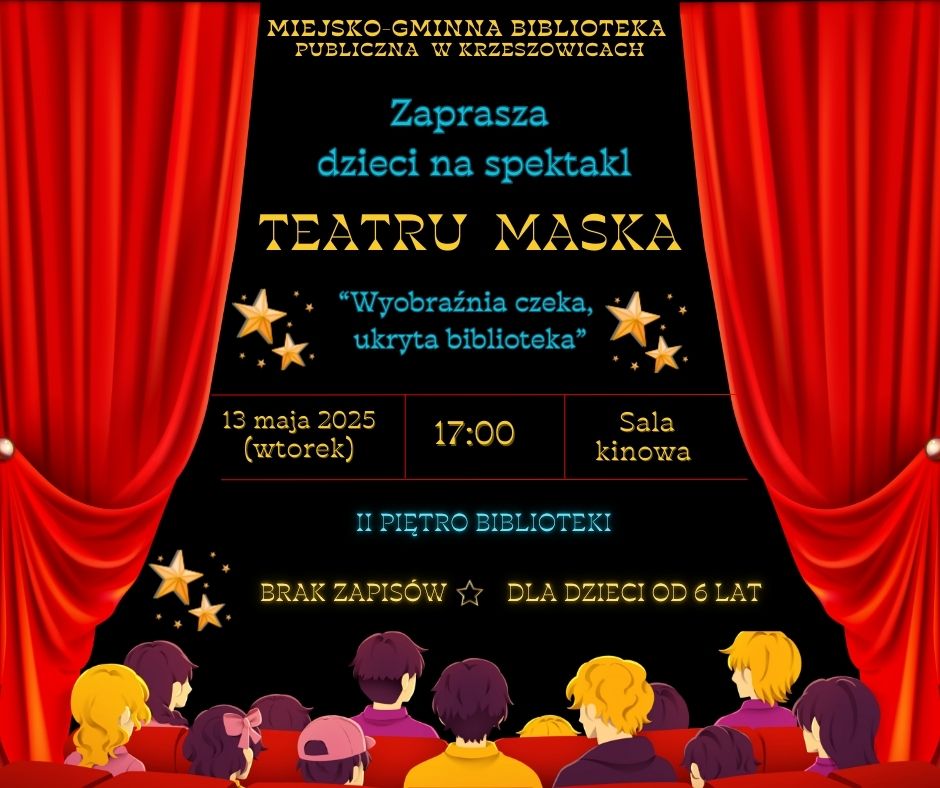 grafika przedstawia plakat spektaklu Teatru Maska