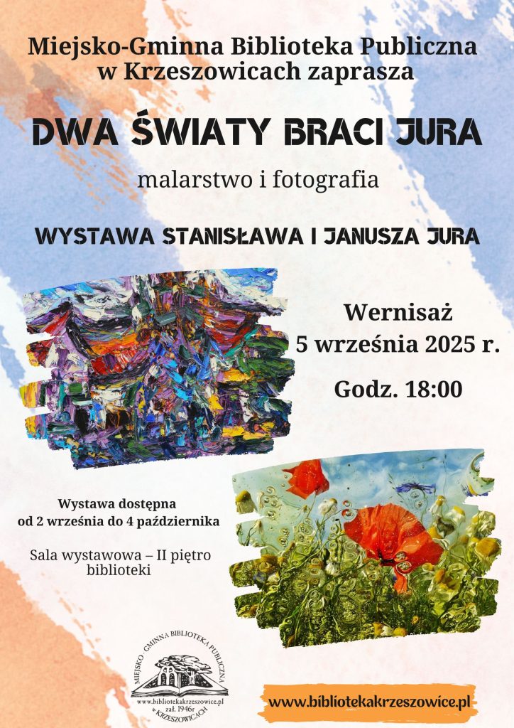 grafika przedstawia plakat wystawy malarstwa i fotografii