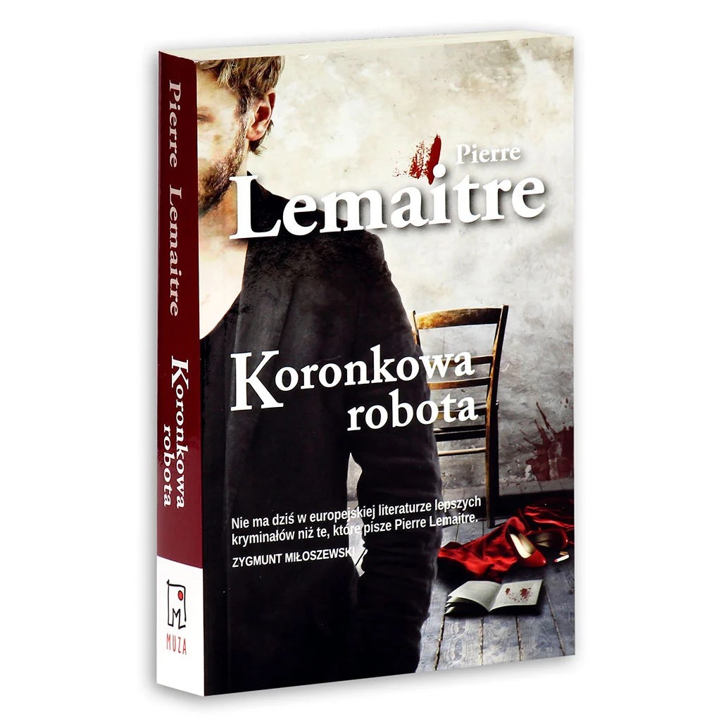 grafika przedstawia książkę „Koronkowa robota” Pierre Lemaitre'a