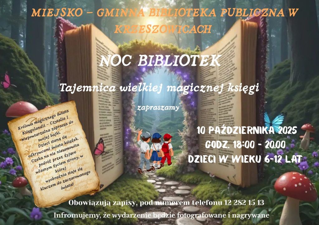 grafika przedstawia plakat Nocy Bibliotek 2025