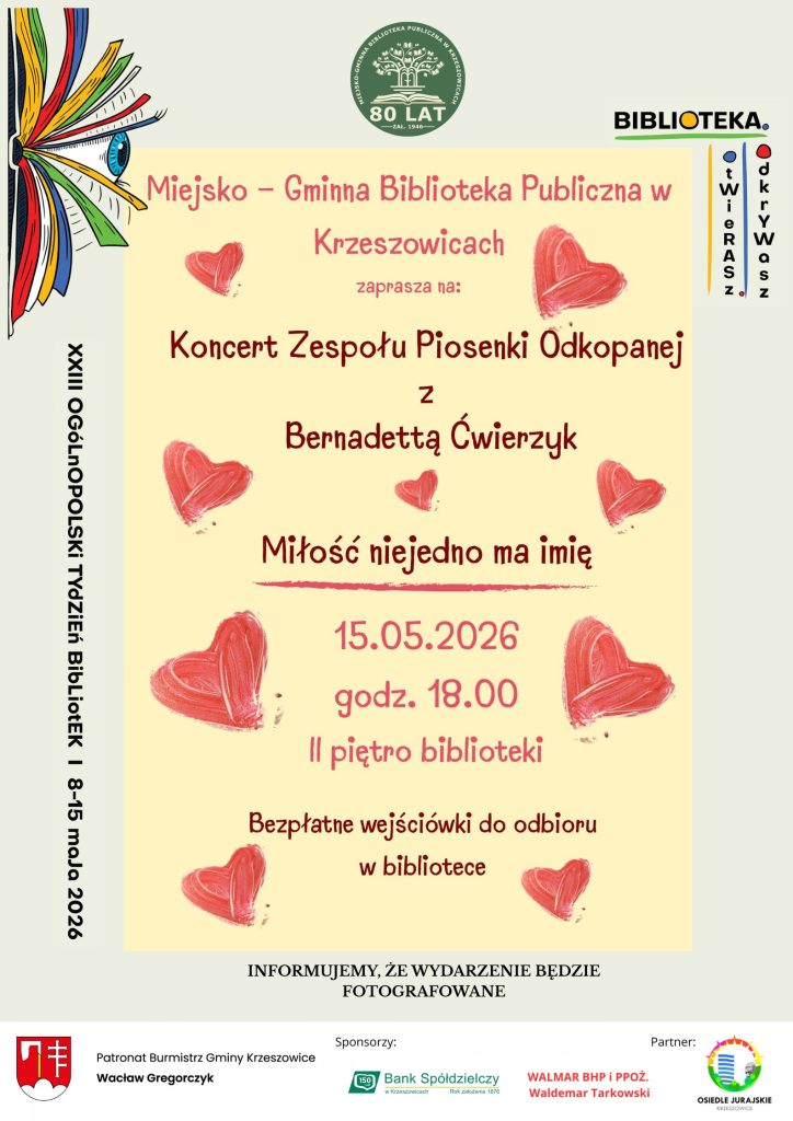 grafika przedstawia plakat koncertu „Miłość niejedno ma imię”